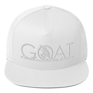 WHITE LOGO FLAT BILL